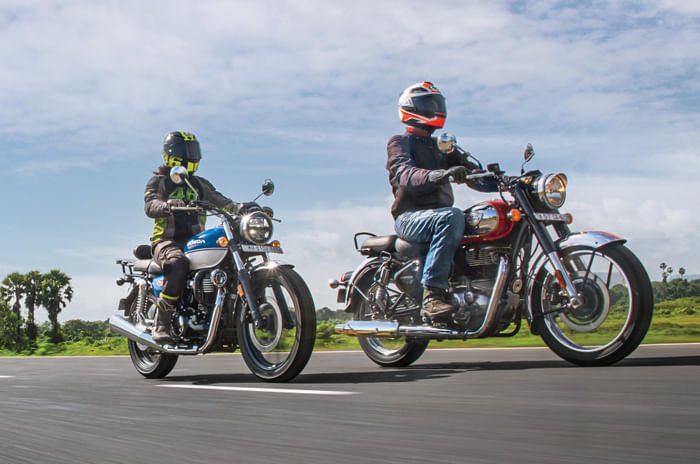 2021 Royal Enfield Classic 350 vs Honda H'ness CB350 comparison